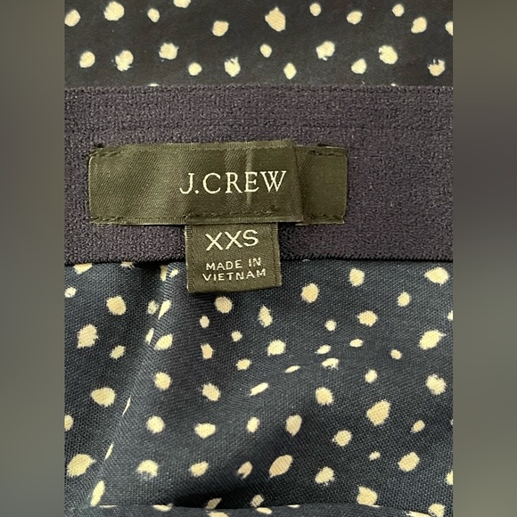 J. Crew Navy & White Polka Dot Skirt & Blouse Set Size XXS - Picture 8 of 15